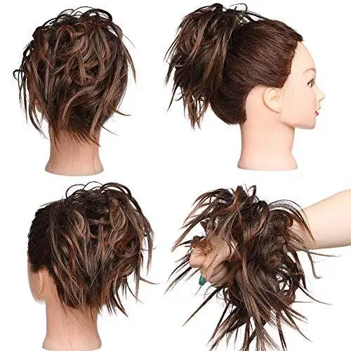 Tousled Wavy Hairpiece Bun Scrunchie Hair Wrap - Image 30