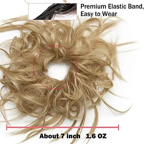 Tousled Wavy Hairpiece Bun Scrunchie Hair Wrap - Image 33