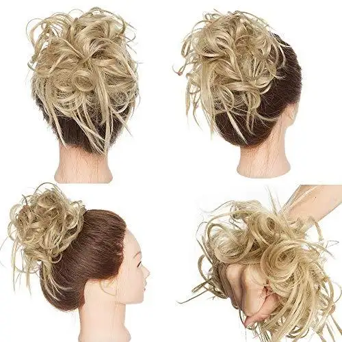 Tousled Wavy Hairpiece Bun Scrunchie Hair Wrap - Image 34