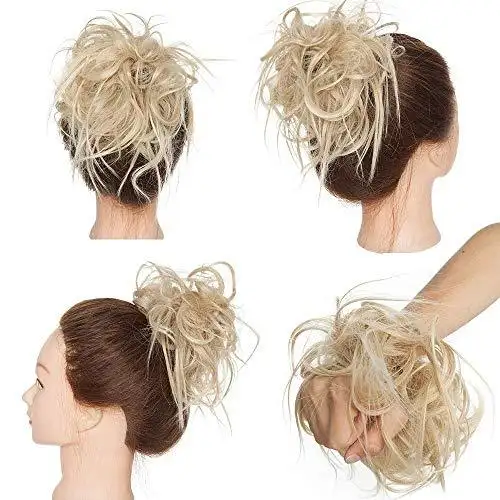 Tousled Wavy Hairpiece Bun Scrunchie Hair Wrap - Image 4