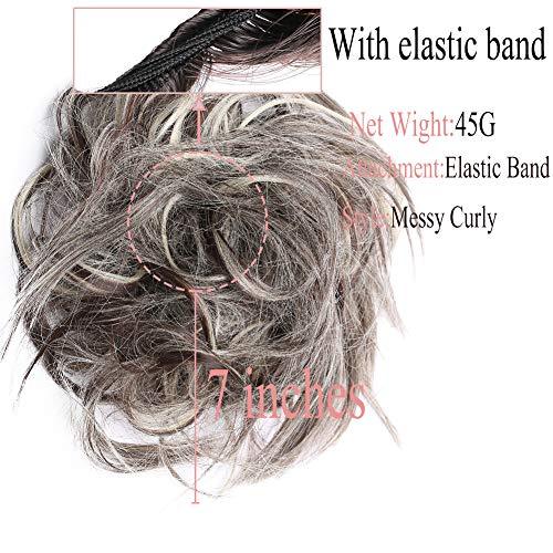 Tousled Wavy Hairpiece Bun Scrunchie Hair Wrap - Image 47