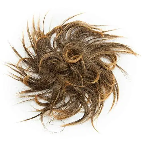 Tousled Wavy Hairpiece Bun Scrunchie Hair Wrap - Image 9