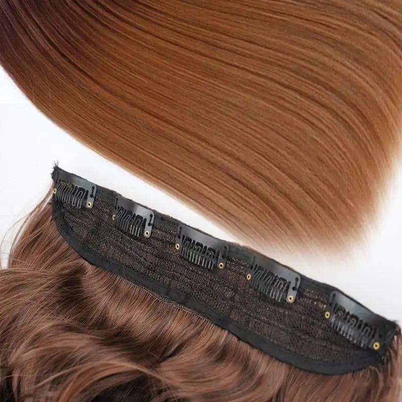 Two-Tone 24 Inch Long Straight Heat Friendly Clip in Hair Extension - Image 5