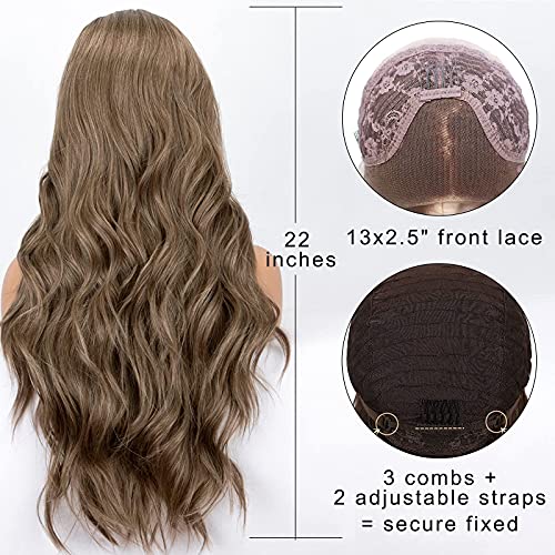 Two-Tone Ash Brown Ombre Lace Front Wig - Image 5