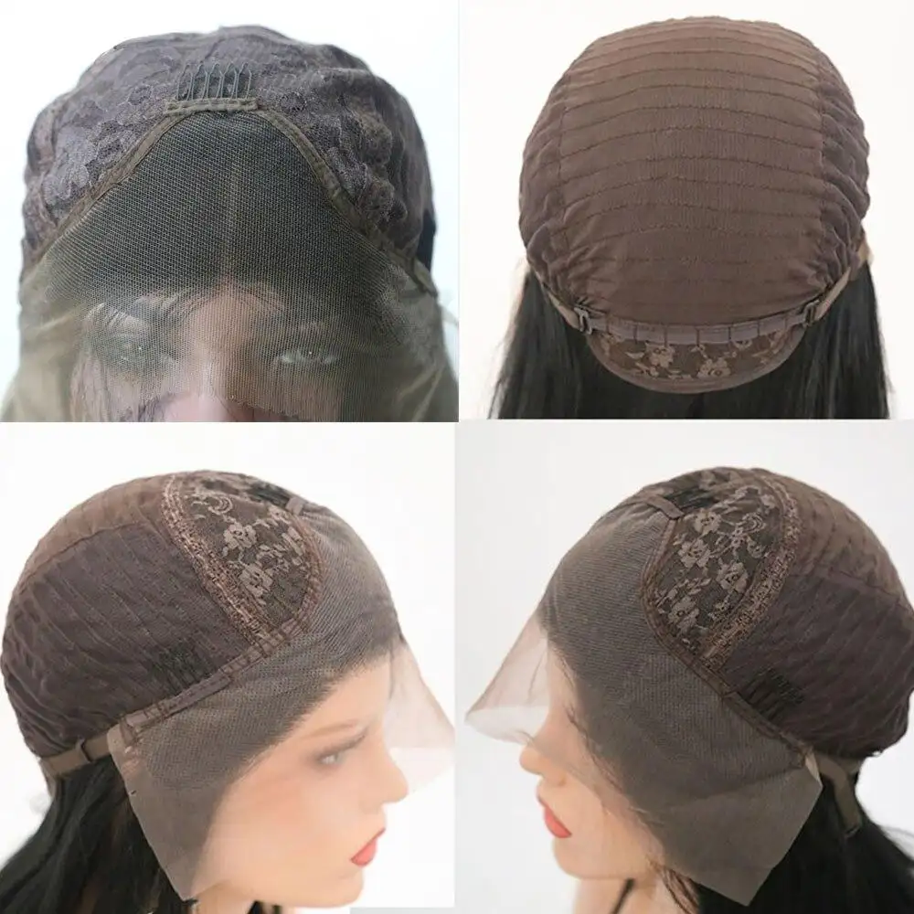 Two Tone Grey Synthetic Lace Front with Side Part - Image 6