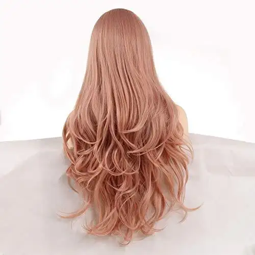 Valia Extra Long Orange Pink Wig - Image 5