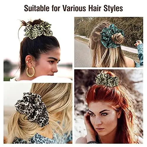 Velvet Fashion Hair Scrunchies - 8 Piece Gift Set - Image 24