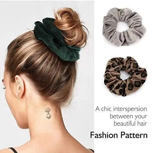 Velvet Fashion Hair Scrunchies - 8 Piece Gift Set - Image 3