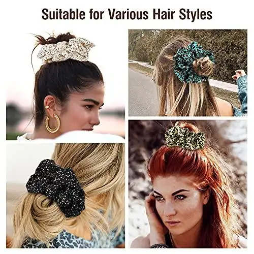 Velvet Fashion Hair Scrunchies - 8 Piece Gift Set - Image 31