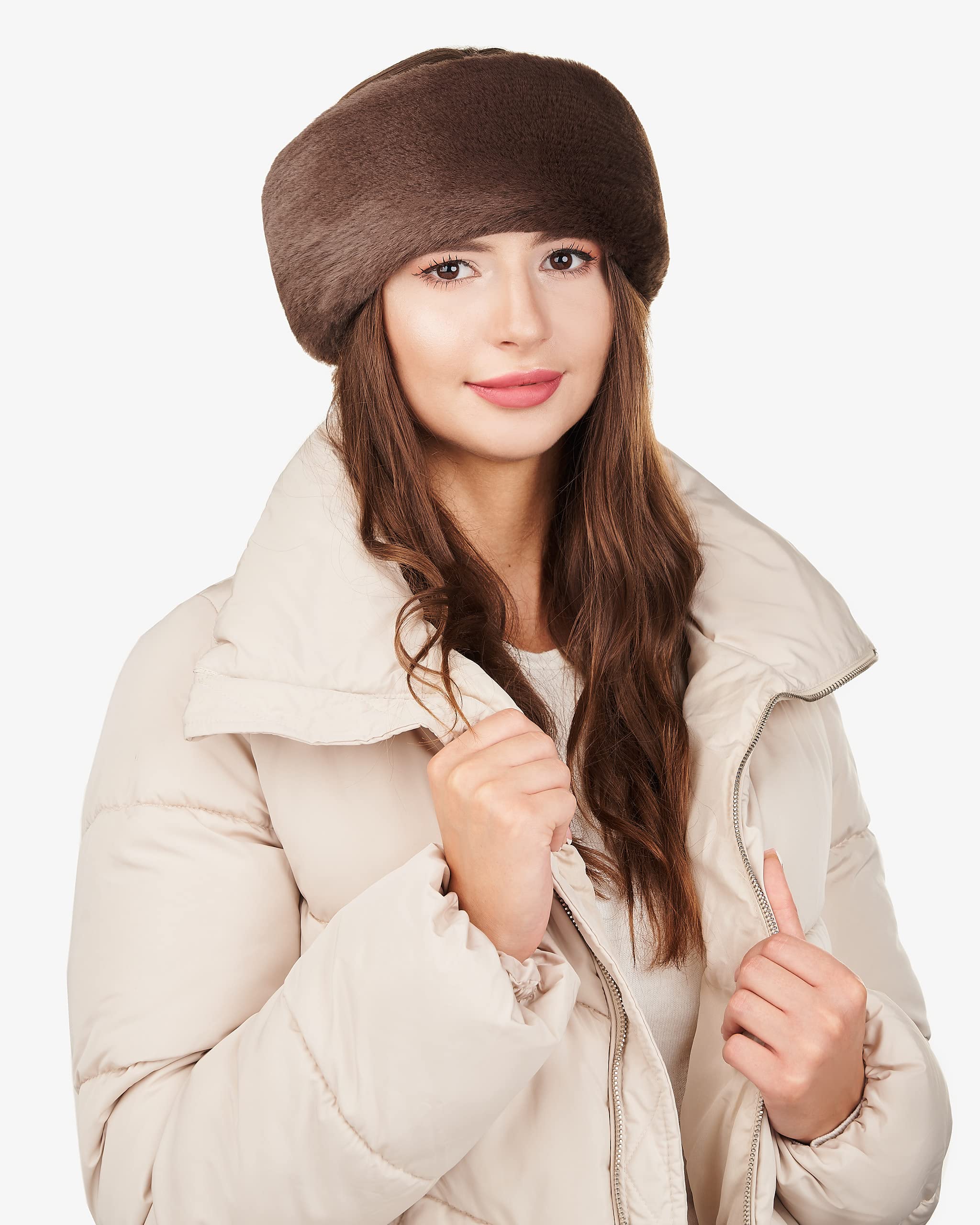 Velvet Faux Fur Ear Warmer Winter Headband - Image 14