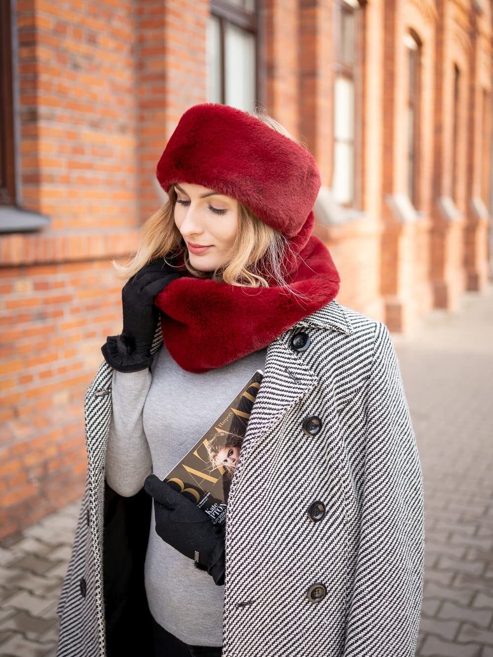 Velvet Faux Fur Ear Warmer Winter Headband - Image 23