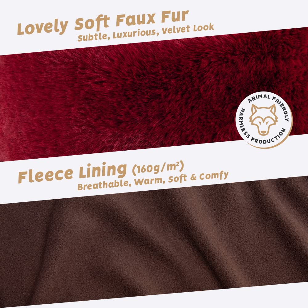 Velvet Faux Fur Ear Warmer Winter Headband - Image 24