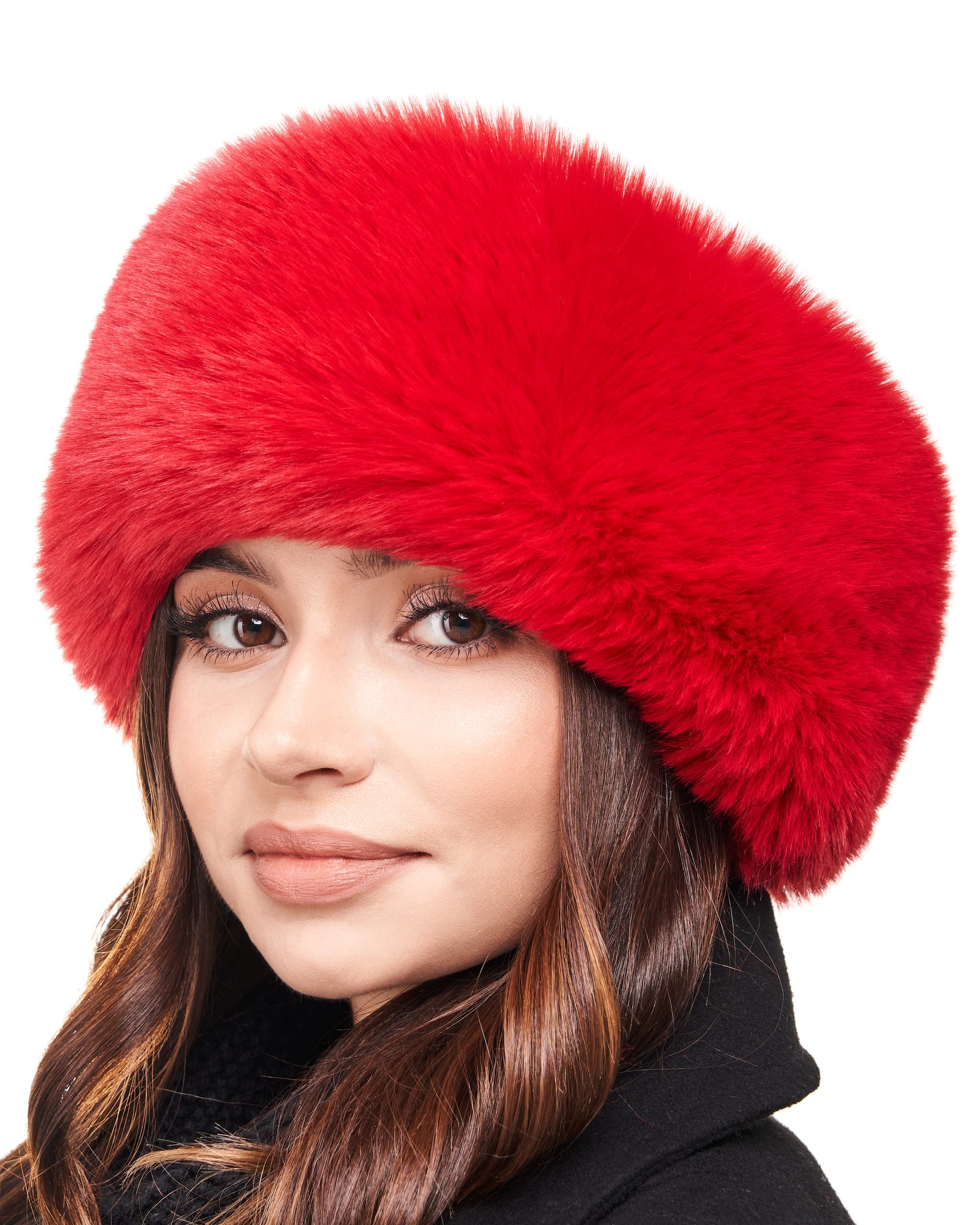 Velvet Faux Fur Ear Warmer Winter Headband - Image 25