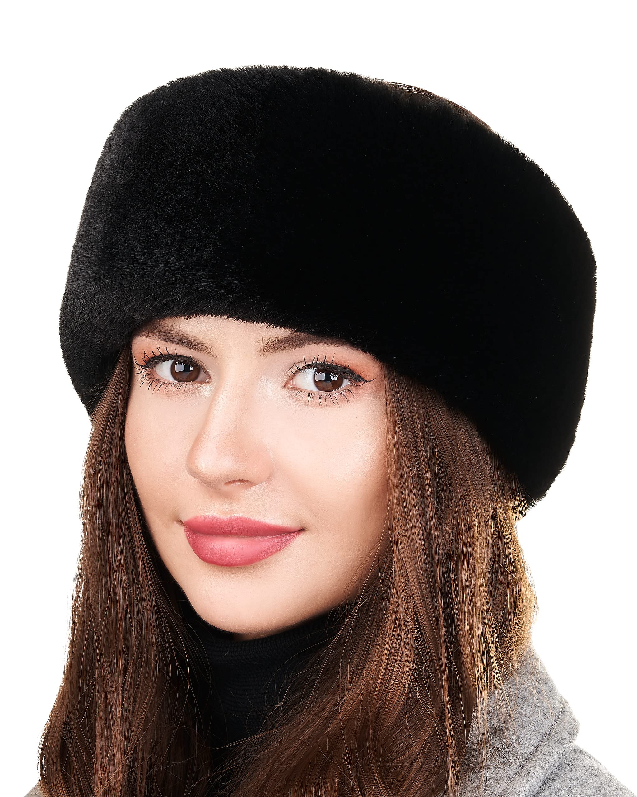 Velvet Faux Fur Ear Warmer Winter Headband - Image 5