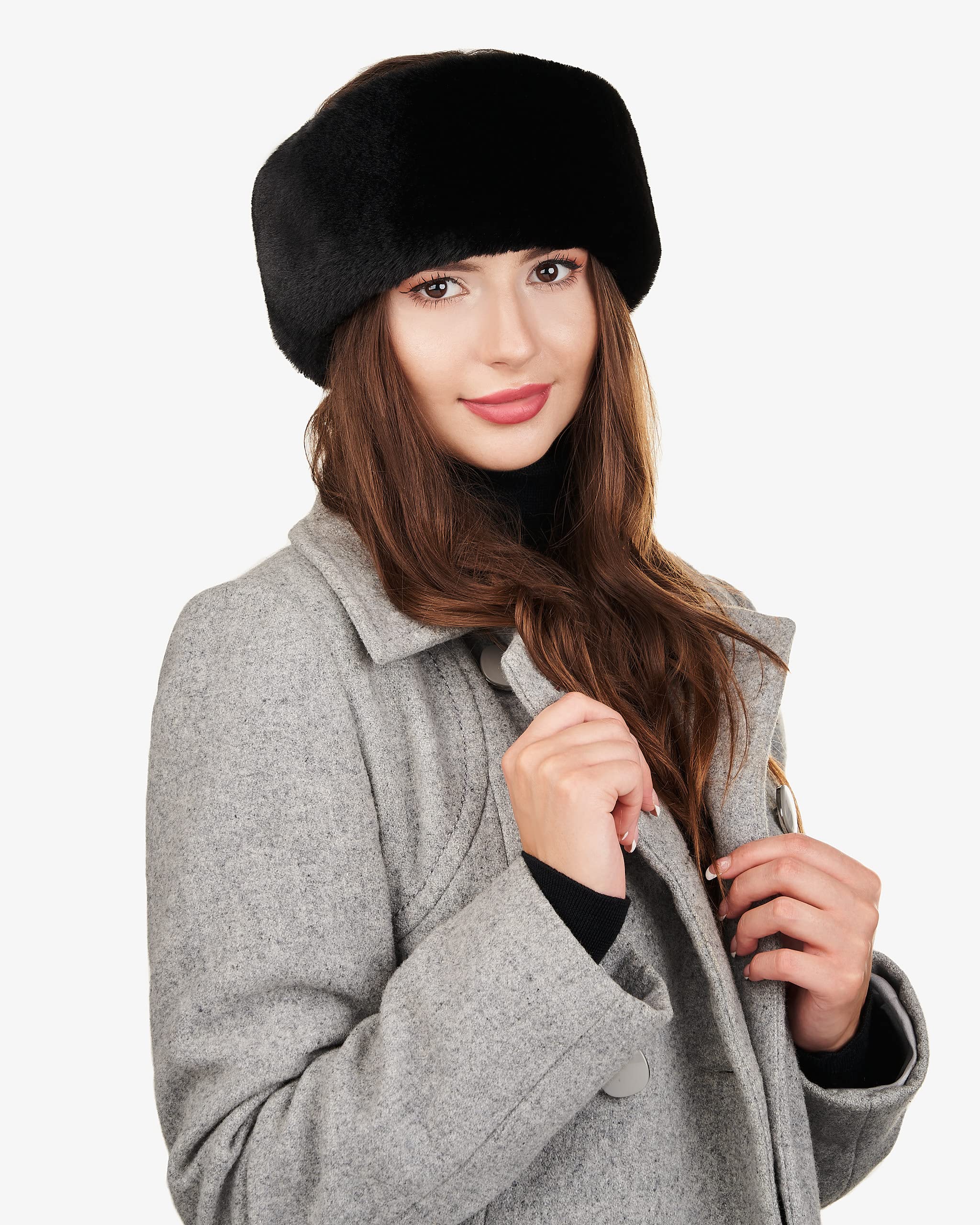 Velvet Faux Fur Ear Warmer Winter Headband - Image 6