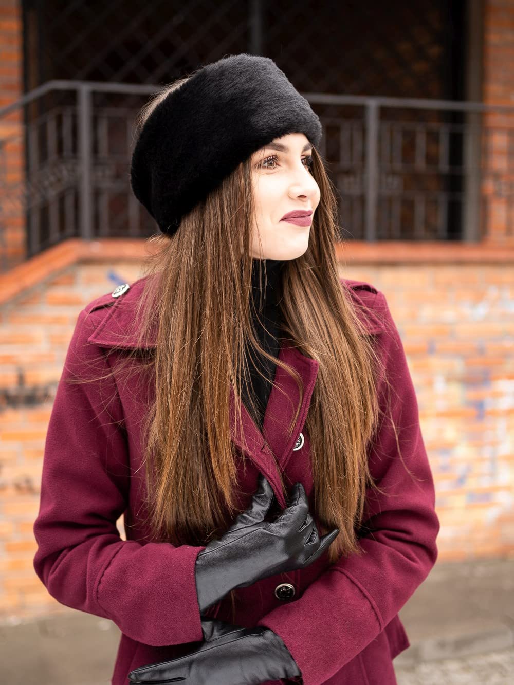 Velvet Faux Fur Ear Warmer Winter Headband - Image 7