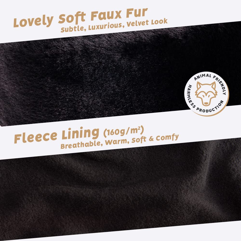 Velvet Faux Fur Ear Warmer Winter Headband - Image 8