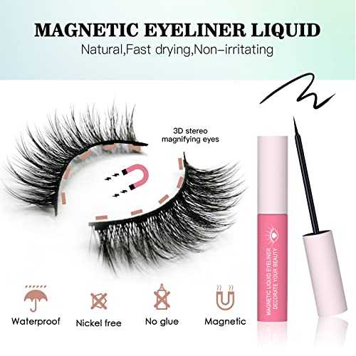 Waterproof 3D Magnetic Eyelashes with Eyeliner - Image 11