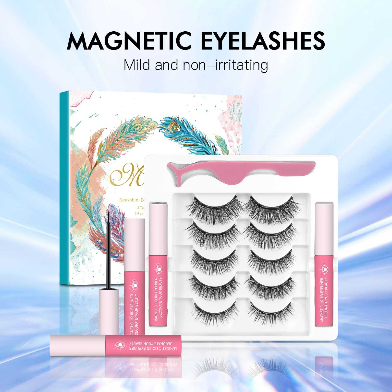 Waterproof 3D Magnetic Eyelashes with Eyeliner - Image 7