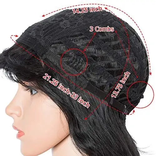 Wavy Hair Wig with Bangs - Image 12