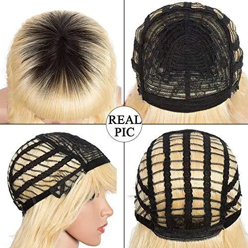 Wavy Hair Wig with Bangs - Image 17