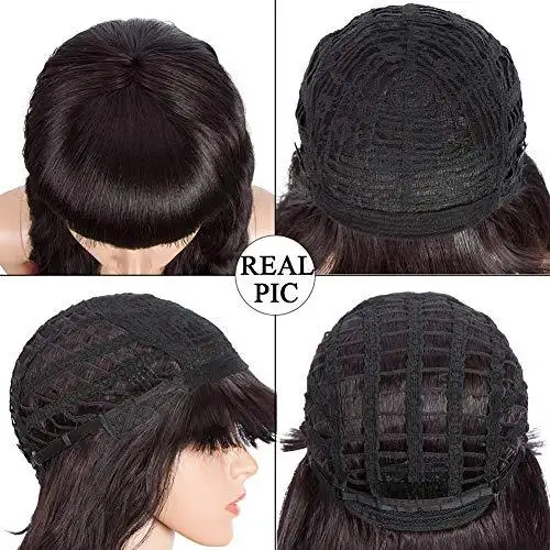 Wavy Hair Wig with Bangs - Image 23