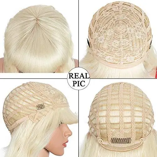 Wavy Hair Wig with Bangs - Image 29