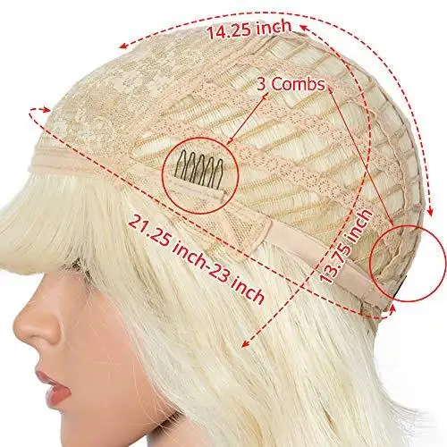 Wavy Hair Wig with Bangs - Image 30