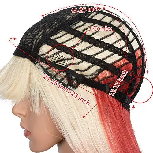 Wavy Hair Wig with Bangs - Image 35