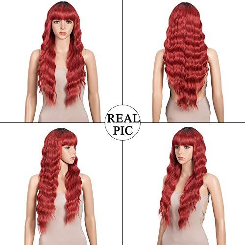 Wavy Hair Wig with Bangs - Image 47
