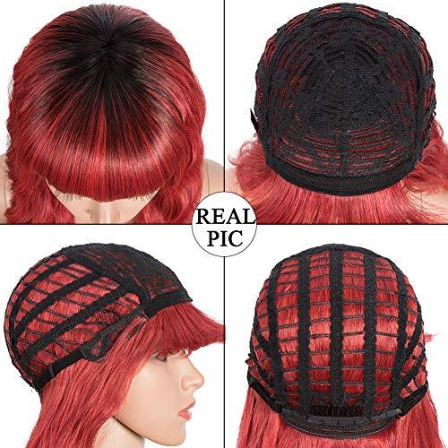 Wavy Hair Wig with Bangs - Image 48