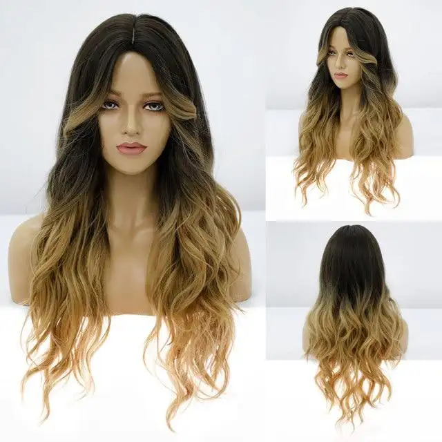 Wavy Heat Resistant wig with Middle Part - Image 2