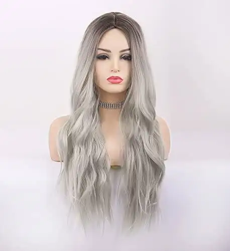 Wavy Long Synthetic Wig with Center Part - Image 10