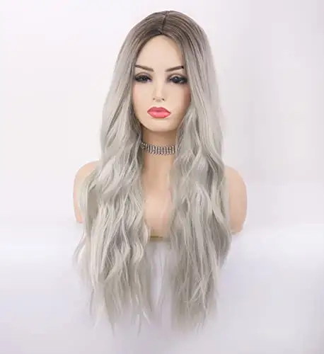 Wavy Long Synthetic Wig with Center Part - Image 11