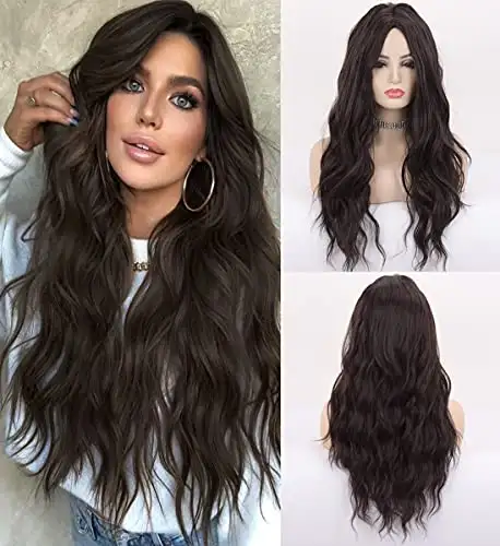 Wavy Long Synthetic Wig with Center Part - Image 14