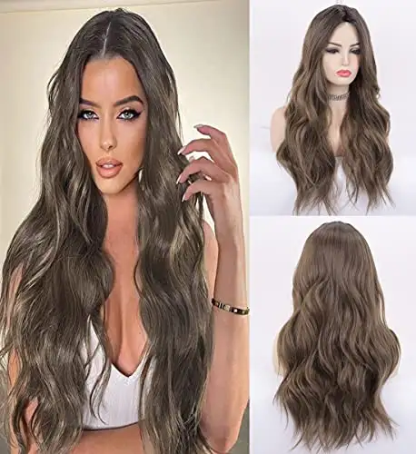 Wavy Long Synthetic Wig with Center Part - Image 19