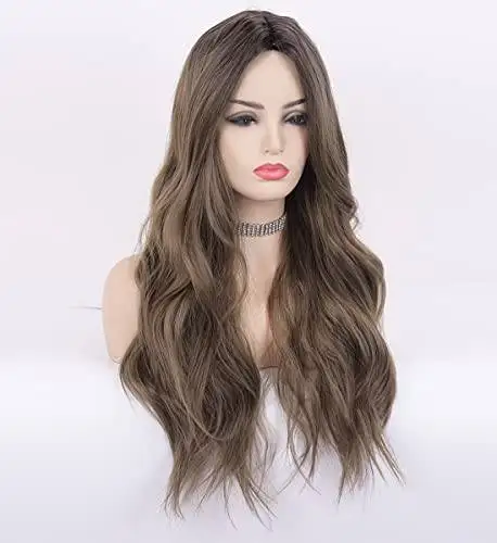 Wavy Long Synthetic Wig with Center Part - Image 20