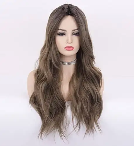 Wavy Long Synthetic Wig with Center Part - Image 24