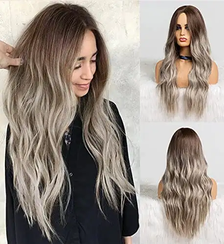 Wavy Long Synthetic Wig with Center Part - Image 25