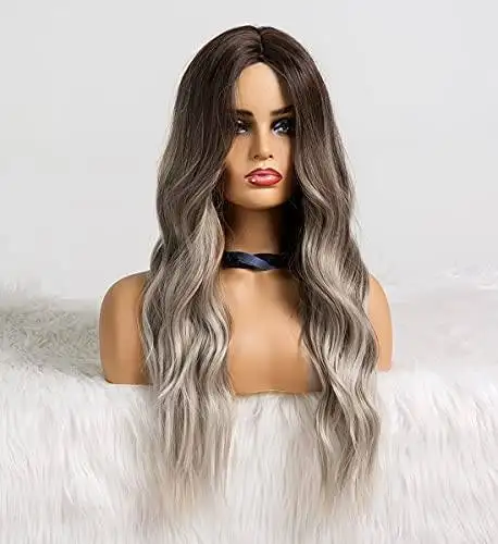 Wavy Long Synthetic Wig with Center Part - Image 27