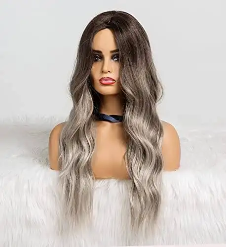 Wavy Long Synthetic Wig with Center Part - Image 28
