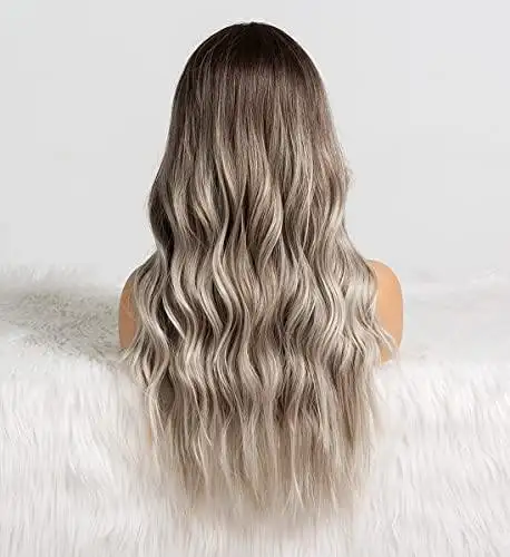 Wavy Long Synthetic Wig with Center Part - Image 29