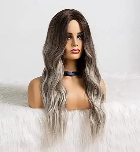 Wavy Long Synthetic Wig with Center Part - Image 30