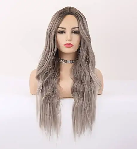 Wavy Long Synthetic Wig with Center Part - Image 33