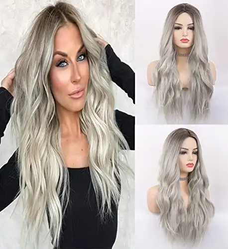 Wavy Long Synthetic Wig with Center Part - Image 8