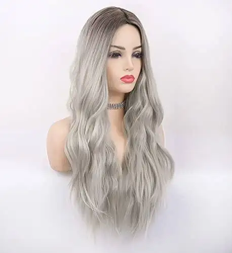 Wavy Long Synthetic Wig with Center Part - Image 9
