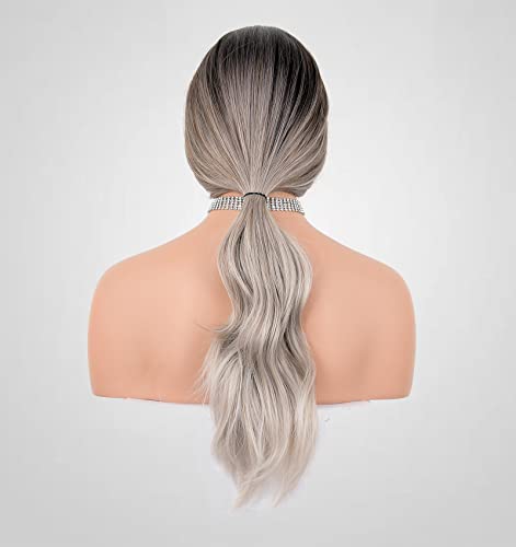 Wavy Silver Platinum Grey Mixed Wig - Image 12