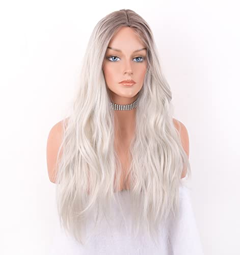 Wavy Silver Platinum Grey Mixed Wig - Image 2