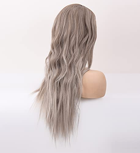 Wavy Silver Platinum Grey Mixed Wig - Image 23