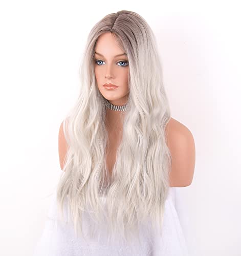 Wavy Silver Platinum Grey Mixed Wig - Image 3